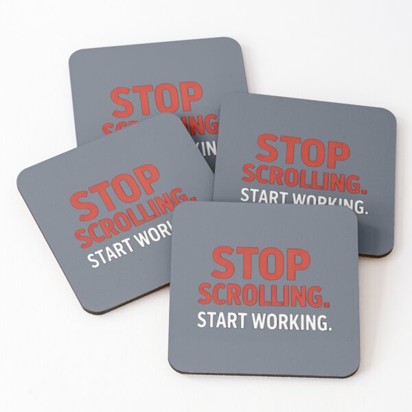 Item preview, Stop Scrolling Start Working – Productivity Motivation Shirt designed and sold by ShoopingAn.