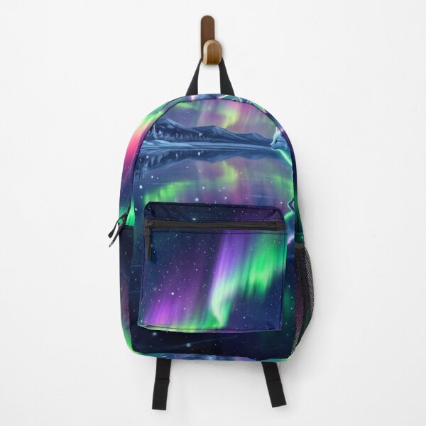 Item preview, Arctic Fox Running on Aurora Reflection Lake Art designed and sold by MystArt1.