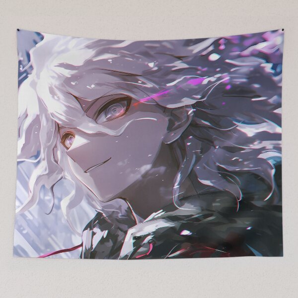 Item preview, Nagito Komaeda Danganronpa 2 Winter Wind Scarf Portrait designed and sold by TanglenRabbit.