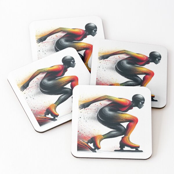 Item preview, Black Female Speed Skater in Orange designed and sold by Lucienne Reimagined.