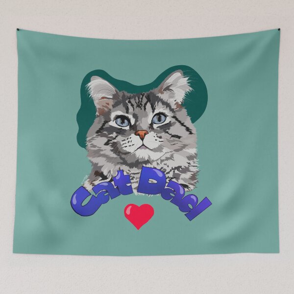 Item preview, Cat Dad Pride: Fluffy Cat Edition designed and sold by BHDigitalArt.