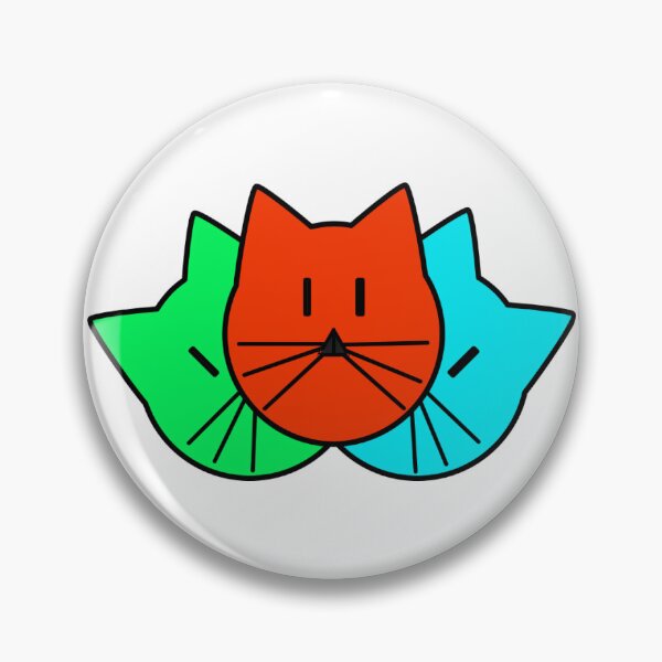 Item preview, The Cat Trio - Erin, Chili Red, Vivid Cyan designed and sold by Laura-Rosa.