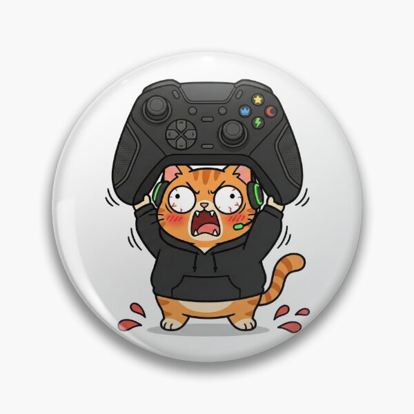 Item preview, Kawaii Gamer Cat - Angry Video Game Controller Funny T Shirt designed and sold by Inna Myrien.