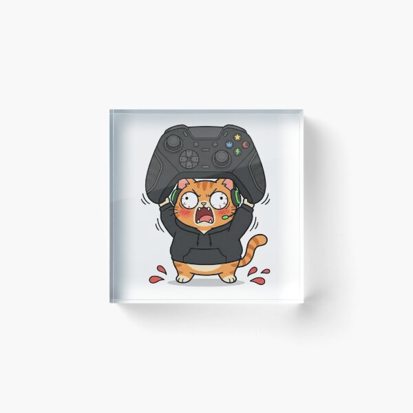 Item preview, Kawaii Gamer Cat - Angry Video Game Controller Funny T Shirt designed and sold by Inna Myrien.
