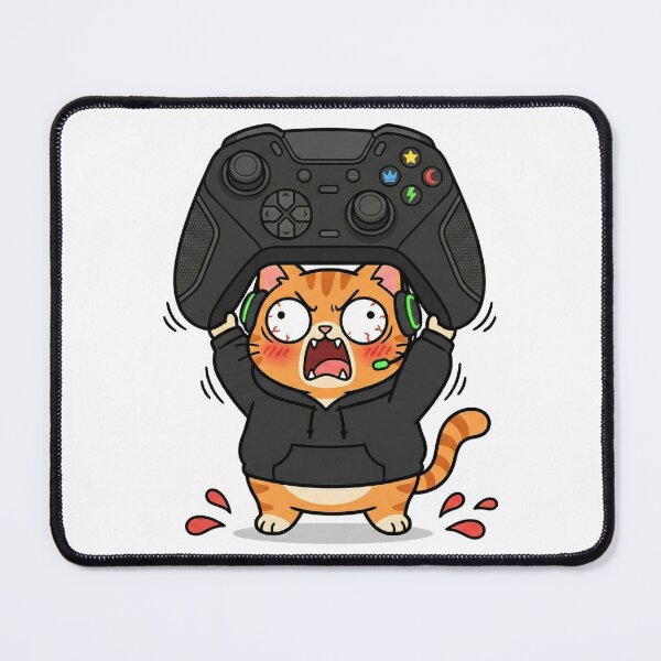 Item preview, Kawaii Gamer Cat - Angry Video Game Controller Funny T Shirt designed and sold by Inna Myrien.