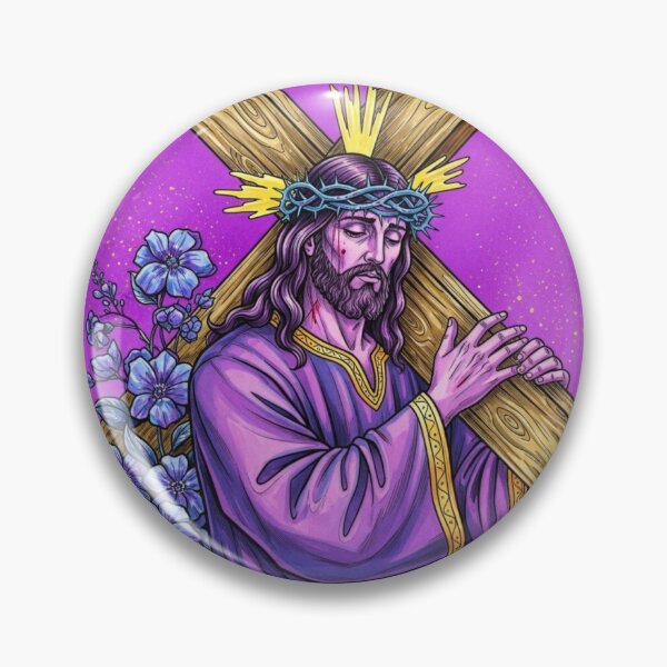Item preview, The Nazarene: Passion and Glory | Devotional Purple Christian Art designed and sold by keythxctrs.