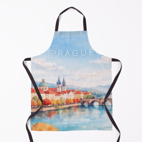 Item preview, Prague Charles Bridge Poster | Autumn Cityscape Illustration | Czech Republic Travel Wall Art designed and sold by Witsprings.