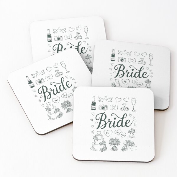 Item preview, Bride Bridesmaid Wedding Party Matching designed and sold by PunkNation-Arts.