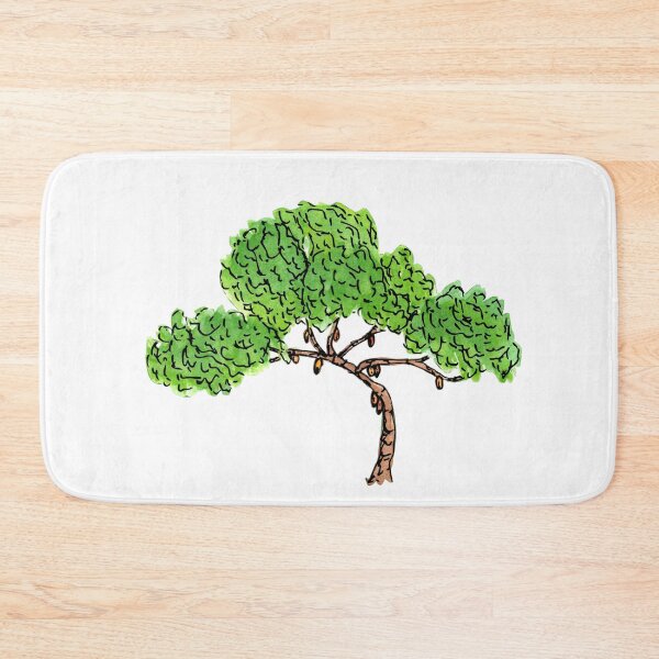 Item preview, Cacao Tree II, Green Minimalist Modern Watercolor Ink Illustration designed and sold by SWSandraWechner.