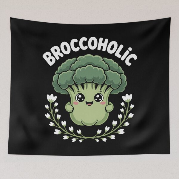 Item preview, Broccoholic Vegetable Vegetarian Vegan Broccoli designed and sold by PunkNation-Arts.