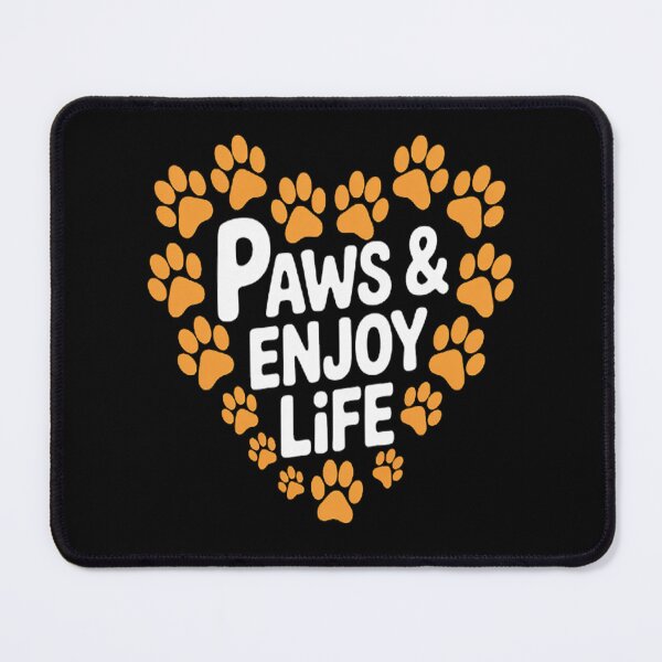 Item preview, Paws & Enjoy Life Dog Lover Quote - Puppy Owner Gift_no_bg designed and sold by NicolaMail.