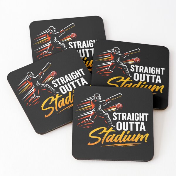 Item preview, Straight Outta Stadium – Bold Cricket Fan Typography T-Shirt Design designed and sold by warlistop.