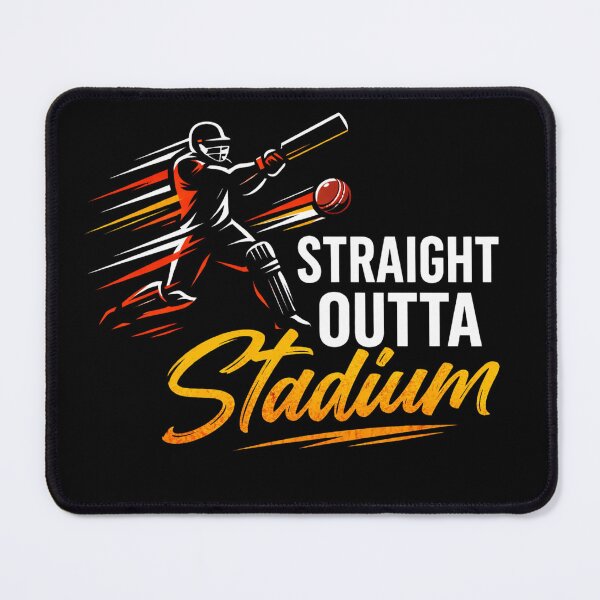 Item preview, Straight Outta Stadium – Bold Cricket Fan Typography T-Shirt Design designed and sold by warlistop.
