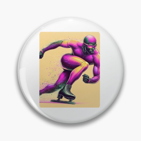 Item preview, Male Speed Skater Hot Pink designed and sold by Lucienne Reimagined.