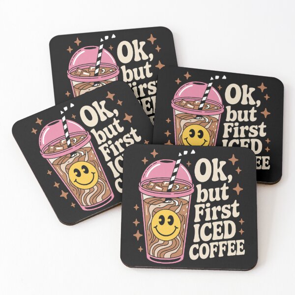 Item preview, OK, But First Iced Coffee Coffee Lover Quote designed and sold by TheRetroStyle.