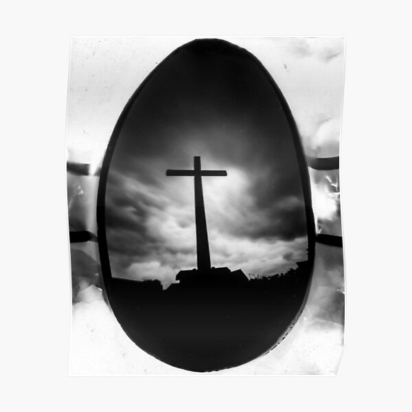 Crucifix, Photographed using a chocolate easter egg. Poster