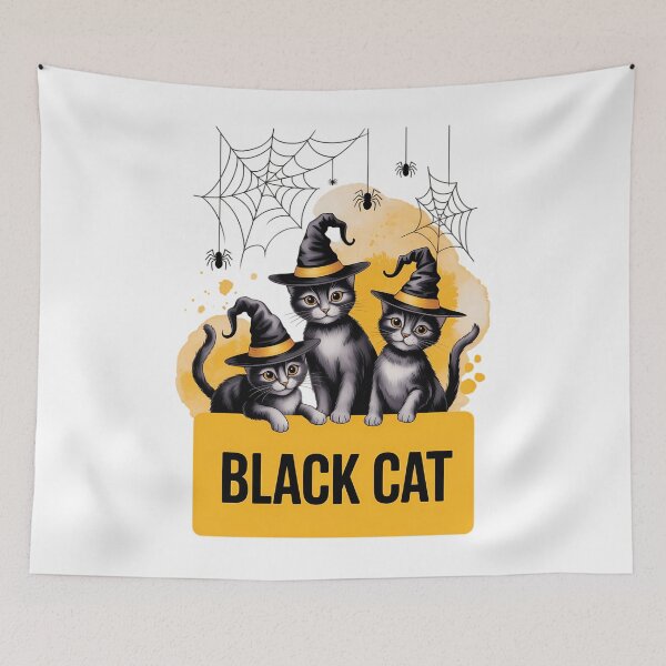 Item preview, Personalized Halloween Pumpkin Witch Black Cat Skeleton Ghost Trick or Treat BLACK CAT designed and sold by HellD3vil-Art.
