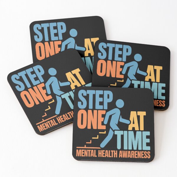 Item preview, One step at a time - Mental Health Awareness designed and sold by TheRetroStyle.