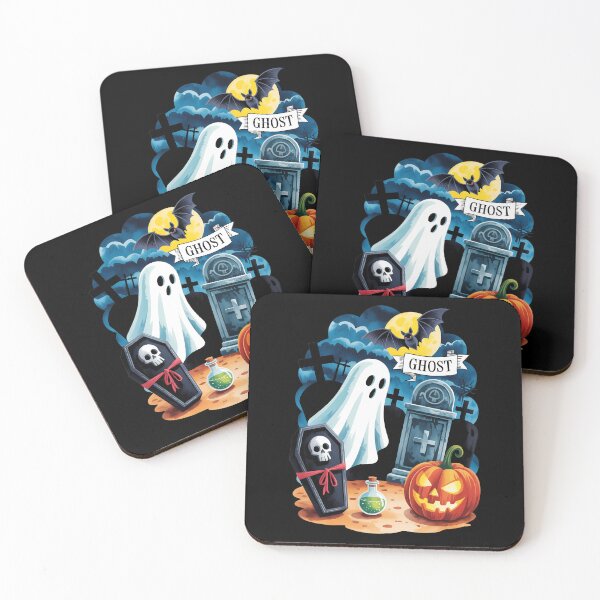 Item preview, Personalized Halloween Pumpkin Witch Black Cat Skeleton Ghost Trick or Treat GHOST designed and sold by HellD3vil-Art.