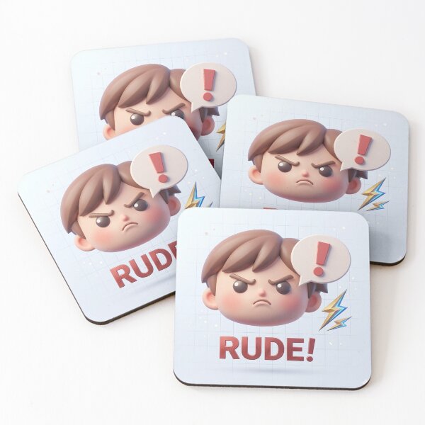Item preview, Rude! – Funny Angry Cute Character Aesthetic Sticker Design designed and sold by Nurulizmi-29.