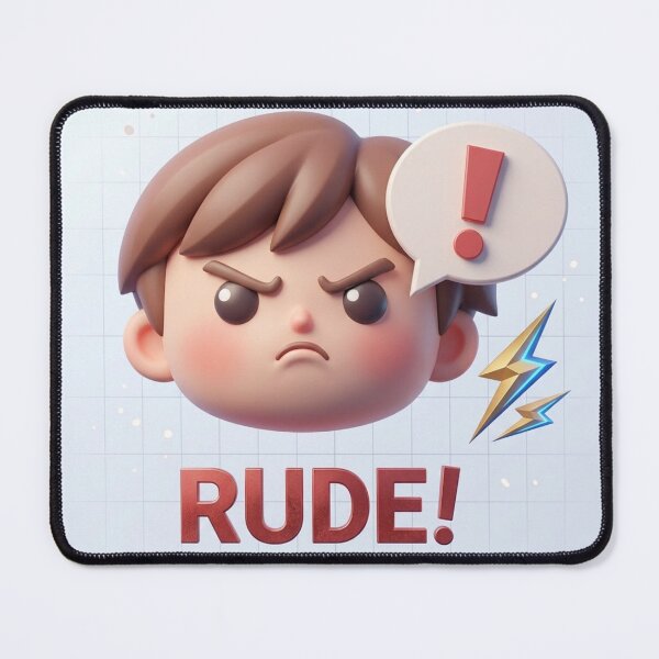 Item preview, Rude! – Funny Angry Cute Character Aesthetic Sticker Design designed and sold by Nurulizmi-29.