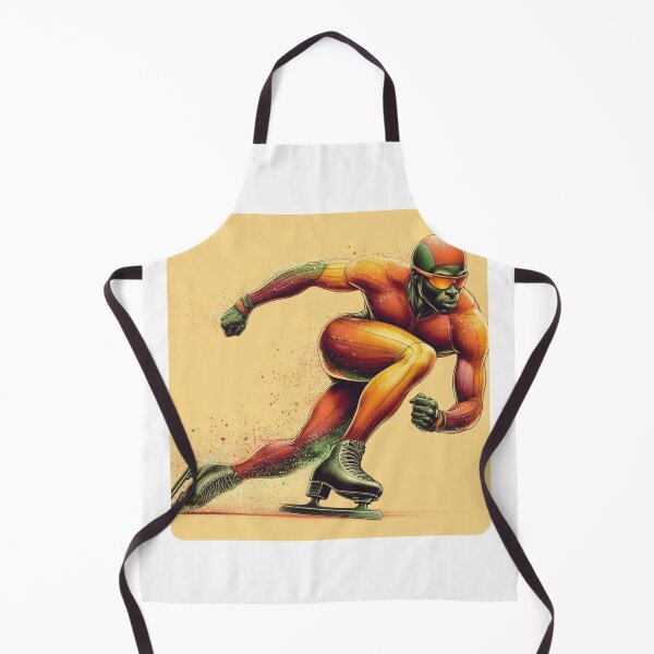 Item preview, Male Speed Skater Yellow- orange designed and sold by Lucienne Reimagined.