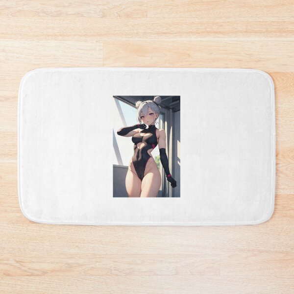 Item preview, Athletic Anime Girl Sakurada Kyomari - Techwear Bodysuit and Space Buns Art Poster designed and sold by iloveanimechibi.