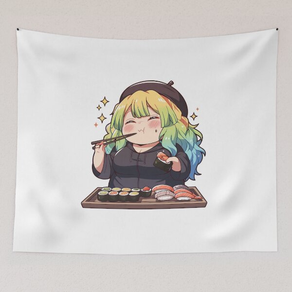Item preview, Lucoa Miss Kobayashi Dragon Maid Chibi Kawaii Sushi Snack designed and sold by Spraykart.