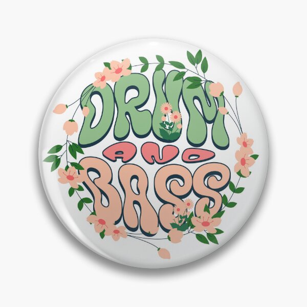 Item preview, DRUM AND BASS  - Dnb Floral Ring (green) designed and sold by Discothreadz.