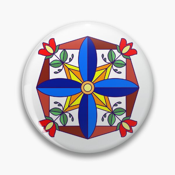 Item preview, Floral Symetrical Pennsylvania Dutch Hex Design designed and sold by anvoit.