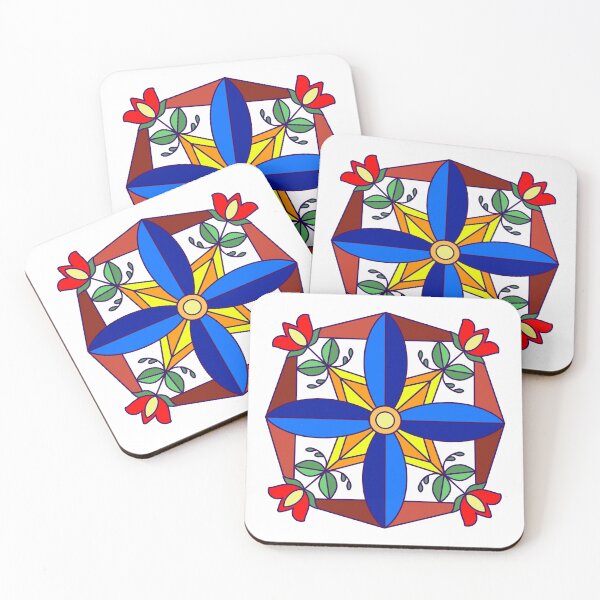 Item preview, Floral Symetrical Pennsylvania Dutch Hex Design designed and sold by anvoit.