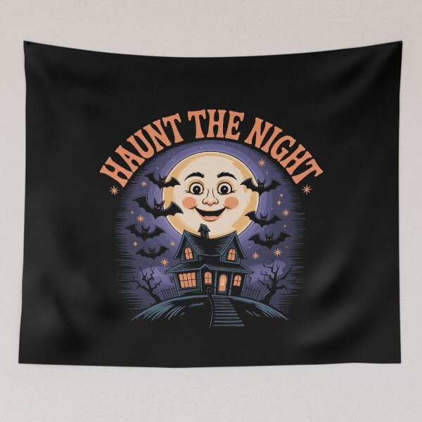 Item preview, Haunt the Night Moon Happy Halloween designed and sold by HellD3vil-Art.