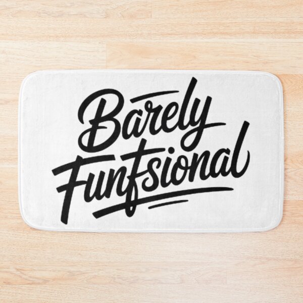 Item preview, Barely Functional – Minimal Dark Humor Statement Tee designed and sold by NewUSShop.