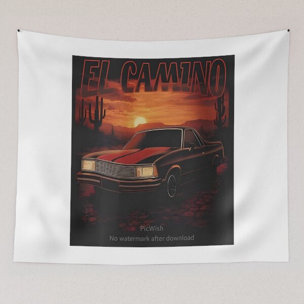Item preview, 1981 El Camino Classic Sunset Graphic, Retro Muscle Car Tee designed and sold by HyphThonia.
