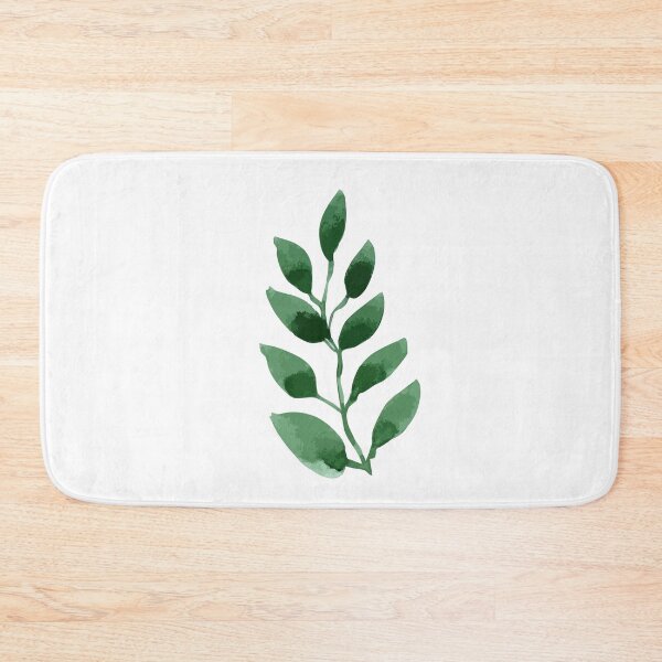 Item preview, Delicate Leaf, Green Minimalist Modern Watercolor Sketch  designed and sold by SWSandraWechner.