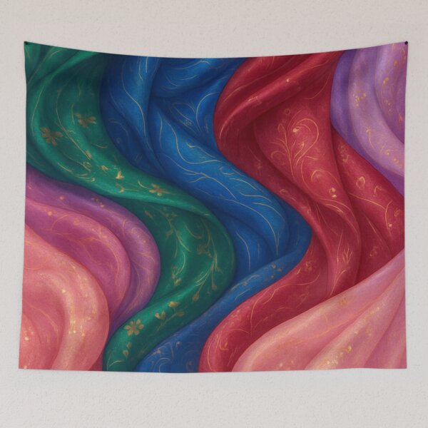 Item preview, Seamless pattern of silk fabric designed and sold by GUNAPRIYAA.