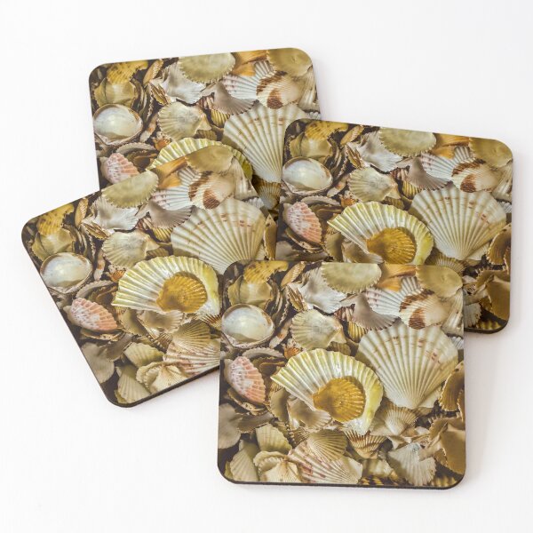Item preview, Seashell Collection – Coastal Texture Scallop Shell Pattern Photography designed and sold by aadventures.