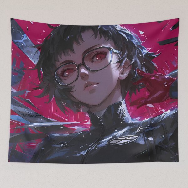 Item preview, Makoto Niijima Persona 5 Crimson Noir Queen With Glasses designed and sold by Spraykart.