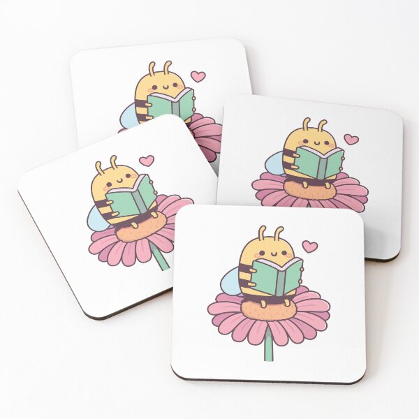 Item preview, Cute Bee Reading A Book On A Flower designed and sold by rustydoodle.