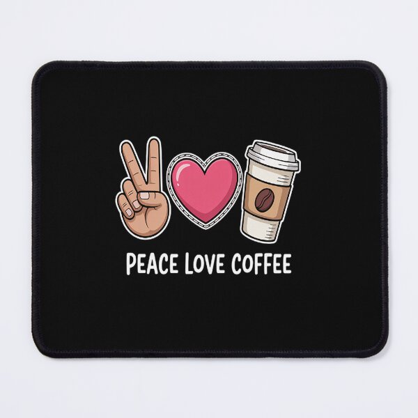 Item preview, Peace Love Coffee Cute Leopard Coffee Lover Girls designed and sold by NicolaMail.