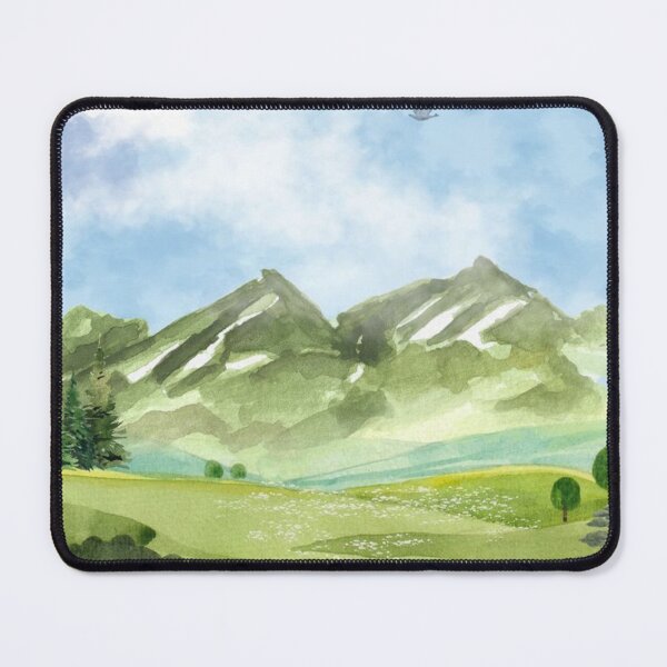 Item preview, Peaceful Countryside Watercolor Landscape designed and sold by Fieldora.