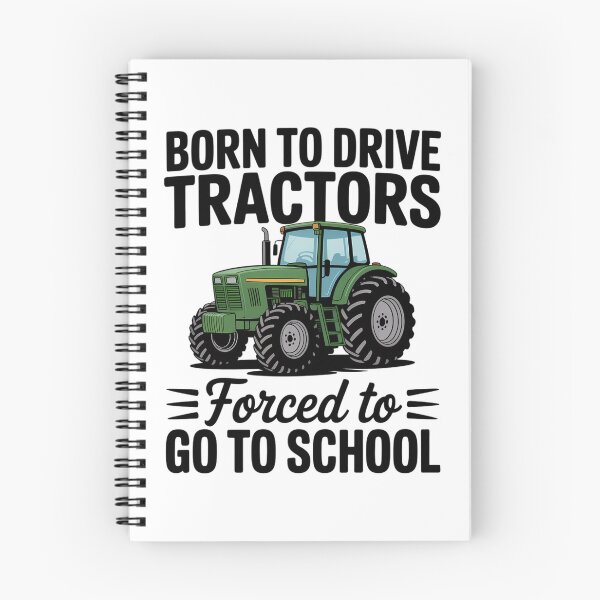 Item preview, Born To Drive Tractors Forced to Go to School designed and sold by Moon-Ape.