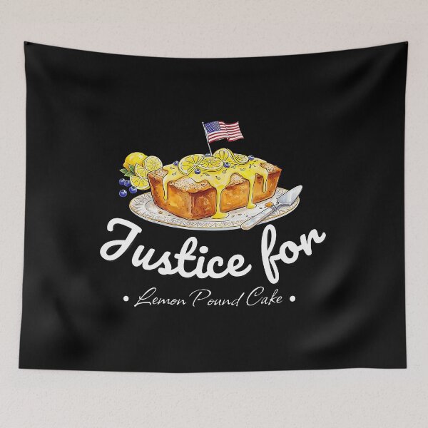 Item preview, Justice For Lemon Pound Cake Funny Patriotic Dessert Graphic designed and sold by AsiaStokes.