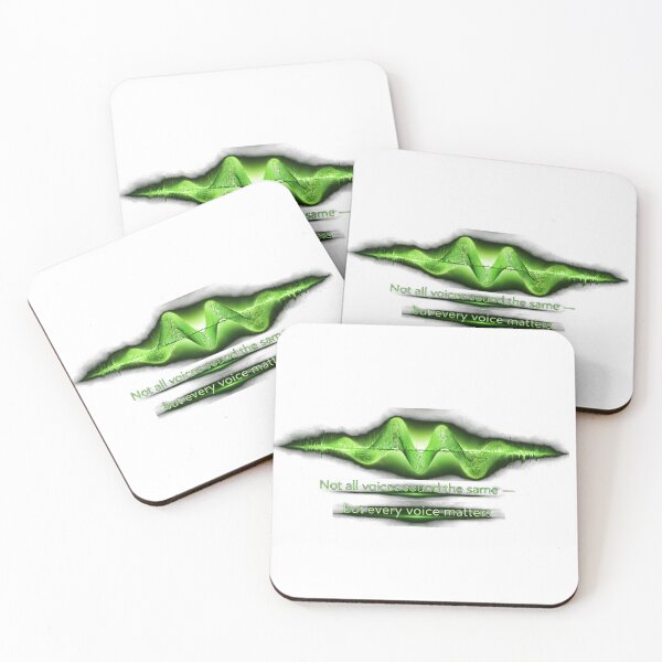 Item preview, Not All Voices Sound the Same -Every Voice Matters Green Sound Wave Double Starburst designed and sold by Mirgonhood.