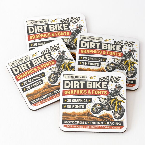 Item preview, Dirt Bike Graphics & Fonts Motocross Racing designed and sold by Matinez Pink.