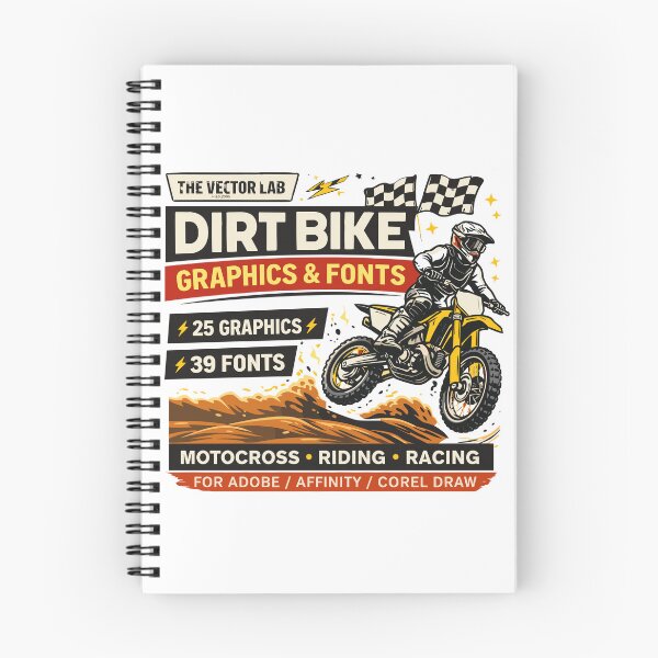 Item preview, Dirt Bike Graphics & Fonts Motocross Racing designed and sold by Matinez Pink.