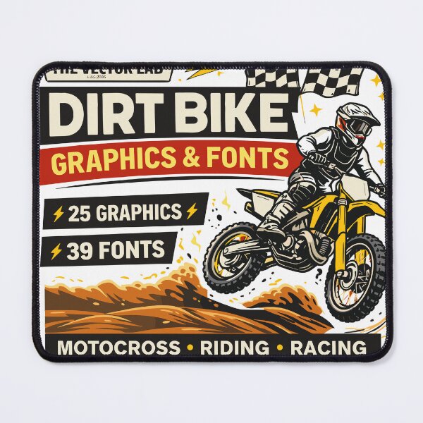 Item preview, Dirt Bike Graphics & Fonts Motocross Racing designed and sold by Matinez Pink.