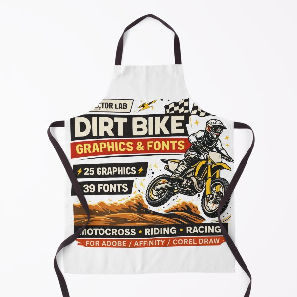 Item preview, Dirt Bike Graphics & Fonts Motocross Racing designed and sold by Matinez Pink.