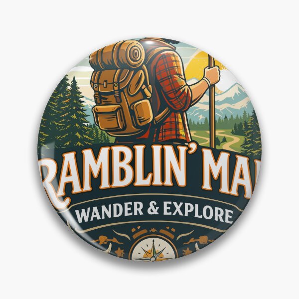 Item preview, Ramblin' Man Hiking Adventure T-Shirt designed and sold by Matinez Pink.