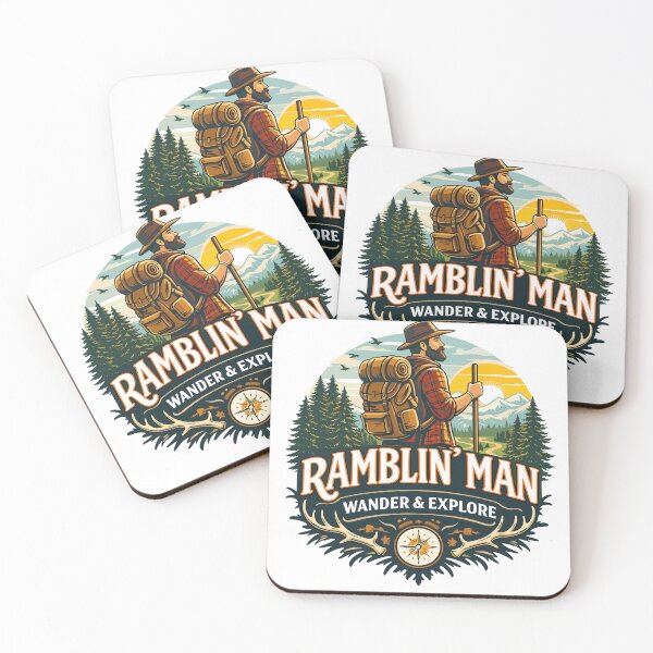 Item preview, Ramblin' Man Hiking Adventure T-Shirt designed and sold by Matinez Pink.